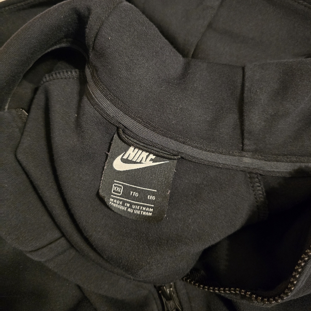 Nike - Sportswear Cotton-Blend Tech-Fleece Zip-Up Hoodie - Black - Picture 11 of 11
